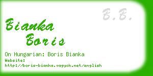 bianka boris business card